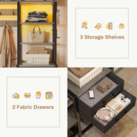 Sikaic Hall Tree Hall Tree with Bench and Shoe Storage Oak Grey