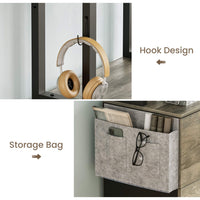 Sikaic File Cabinet 2 Drawer File Cabinet with Lock Adjustable Storage Shelf Oak Grey