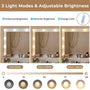 Sikaic Makeup Vanity LED Makeup Vanity With Outlet Nightstand Drawers White & Gold