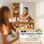 Sikaic Medicine Cabinet Bathroom Bamboo Medicine Cabinet with Doors and Adjustable Shelves Wall Mounted Over-The-Toilet Storage Natural