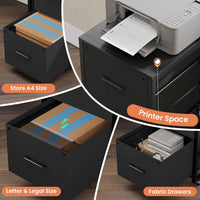 Sikaic Gaming Desk 67 Inches Led L Shaped Reversible Corner Gaming Desk with Power Outlet & Drawer File Cabinet Keyboard Tray Black