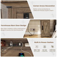 Sikaic Makeup Vanity Large Makeup Vanity with Lights & Charging Station Ample Storage Space and Sliding Mirror Brown