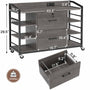 Sikaic File Cabinet 44 Inches File Cabinet with 2 Drawers Lock Power Strip Storage Shelves Grey