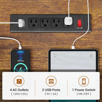 Sikaic Gaming Desk 64.5 inches Reversible L Shaped Desk with Storage Shelves  U Shaped Gaming Desk with 3 Drawers Power Outlet & LED Strip Brown