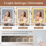 Sikaic Makeup Vanity Makeup Vanity Set with Mirror and Lights Charging Station RGB Jewelry Storage Shelves White