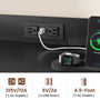 Sikaic File Cabinet 35.4 inches LED File Cabinet Power Strip with 2 Drawe fits Letter/A4 Size Black