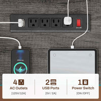 Sikaic Gaming Desk LED lights L Shaped Gaming Desk with Fabric File Drawers and Power Outlet Hutch & Storage Shelves Grey