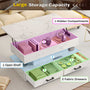 Sikaic Coffee Table 40 Inches Lift Top Coffee Table with 2 Fabric Drawers and LED Light White Marble