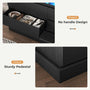 Sikaic Dresser Dresser for Bedroom with LED Lights and Charging Station Black