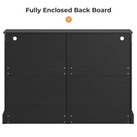 Sikaic Dresser Dresser for Bedroom with LED Lights and Charging Station Black