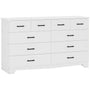 Sikaic Dresser 55.1 Inches 10 Drawers Modern Long Dresser with Power Outlets and Ample Storage Organizer for Bedroom White