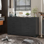 Sikaic Dresser 55.1 Inches 10 Drawers Modern Long Dresser with Power Outlets and Ample Storage Organizer for Bedroom Black