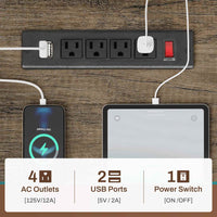 Sikaic Gaming Desk L Shaped Reversible Gaming Desk With Power Outlets Keyboard Tray Walnut Brown