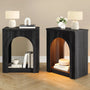 Sikaic 4-Piece Set 4-Piece Sikaic Arched Living Room Furniture Set Matte Black Matte Black / Engineered Wood / Modern
