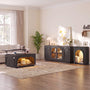 Sikaic 4-Piece Set 4-Piece Sikaic Arched Living Room Furniture Set Matte Black Matte Black / Engineered Wood / Modern