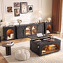 Sikaic 4-Piece Set 4-Piece Sikaic Arched Living Room Furniture Set Matte Black Matte Black / Engineered Wood / Modern