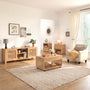 Sikaic 4-Piece Set 4-Piece Sikaic Boho Rattan Living Room Set Natural Natural / TV Stand + Coffee Table + 2 Side Tables