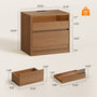 Sikaic 4-Piece Set Sikaic 4-Piece Smart Home Furniture Set with LED Lighting and Storage Walnut Walnut / Engineered Wood & Glass / Modern