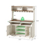 Sikaic 47.2 inch Bakers Rack with Storage and Drop Leaf,  White
