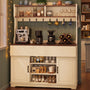 Sikaic 47.2 inch Bakers Rack with Storage and Drop Leaf,  White