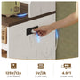 Sikaic Bakers Rack 31.5 inch Farmhouse Bakers Rack with Power Outlet & Storage White White / Engineered Wood / Farmhouse