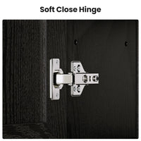 Sikaic Bathroom Wall Cabinet Scalloped Arch Bathroom Wall Cabinet with Adjustable Shelf Black Black / Engineered Wood / Modern