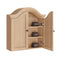 Sikaic Bathroom Wall Cabinet Scalloped Arch Bathroom Wall Cabinet with Adjustable Shelf Natural Natural / Engineered Wood / Modern