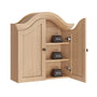 Sikaic Bathroom Wall Cabinet Scalloped Arch Bathroom Wall Cabinet with Adjustable Shelf Natural Natural / Engineered Wood / Modern