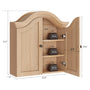 Sikaic Bathroom Wall Cabinet Scalloped Arch Bathroom Wall Cabinet with Adjustable Shelf Natural Natural / Engineered Wood / Modern