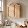 Sikaic Bathroom Wall Cabinet Scalloped Arch Bathroom Wall Cabinet with Adjustable Shelf Natural Natural / Engineered Wood / Modern