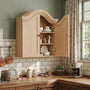 Sikaic Bathroom Wall Cabinet Scalloped Arch Bathroom Wall Cabinet with Adjustable Shelf Natural Natural / Engineered Wood / Modern