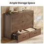 Sikaic Bed Queen Murphy Bed with Drawer & Charging Station,Brown Brown / Engineered Wood / 62 x 23.6 x 47.4 inches