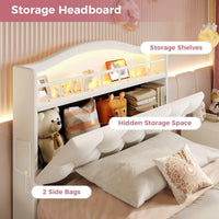 Sikaic Bed Frame Twin Princess Velvet Upholstered Bed Frame Beige Beige / Engineered Wood / Modern