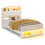 Sikaic Bed Frame Twin Princess Velvet Upholstered Bed Frame Beige Beige / Engineered Wood / Modern