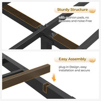 Sikaic Bed Frame Twin Size Bed Frame with Bookcase Headboard and Charging Station Black Black / Engineered Wood / Modern