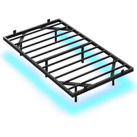 Sikaic Bed Frame Floating LED Bed Frame Black