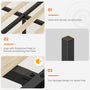 Sikaic Bed Frame PU Leather Upholstered Led Bed Frame with Storage Drawers Outlets & Nightstands Black