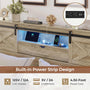 Sikaic Bed Frame Farmhouse King Size Wooden Platform Bed Frame with LED Lights and Charging Station Storage Drawers Sliding Barn Door Headboard Rustic Oak