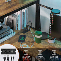 Sikaic Bed Frame LED Loft Metal Twin Size Bed Frame with L Shaped Desk Charging Station Drawers Storage Shelves and Safety Guard & Ladder No Box Spring Needed Black