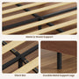 Sikaic Bed Frame Sikaic Fluted Wood Bed Frame with Storage & LED Lights Walnut Walnut / Engineered Wood / Modern