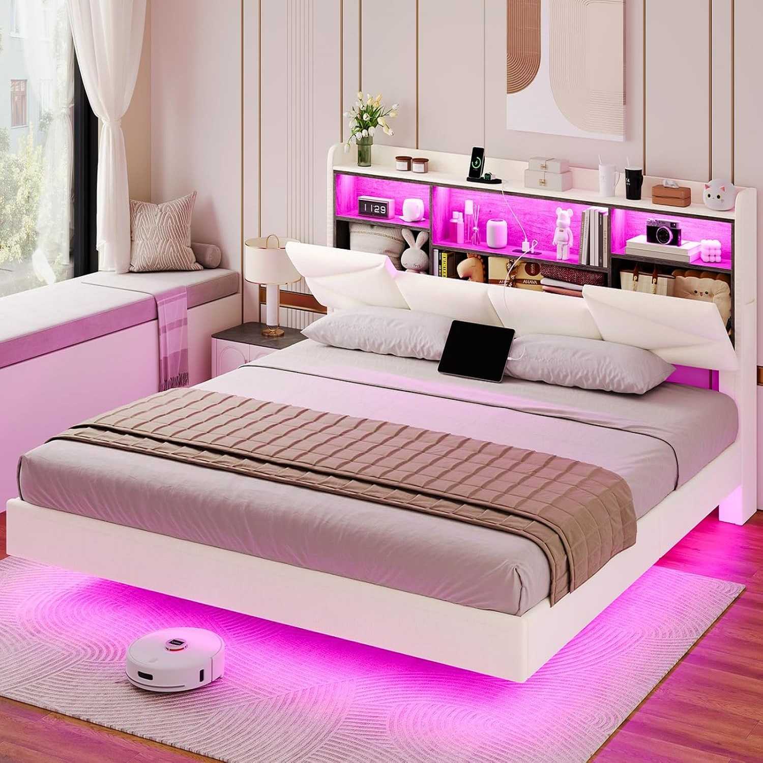 Bed frame with power outlet hotsell