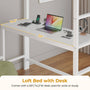 Sikaic Bed Frame Twin Loft LED Bed Frame White White / Steel / Modern
