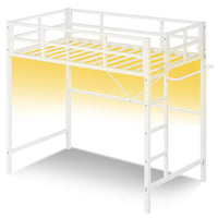 Sikaic Bed Frame Loft Twin LED Bed Frame White White / Twin / Modern
