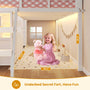 Sikaic Bed Frame Low Loft Bed Twin Size with 7 Storage Drawers, Bookcase and LED Lights White White / Twin / Modern