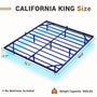 Sikaic Beds & Bed Frames Metal Floating Bed Frame with LED Lights no Headboard Black
