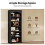 Sikaic Bookshelf 80.9 inch Tall Arched 6-Tier Bookshelf with Roman Column Design Black Black / Engineered Wood / Vintage