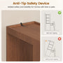 Sikaic Bookshelf Sikaic 12-Inch Narrow Bookshelf with LED Display Shelf and Closed Storage Walnut