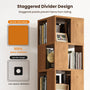 Sikaic Bookshelf Sikaic 360° Rotating Bookshelf with Hidden Desk Walnut color Walnut color / Engineered Wood / Mid-Century Modern