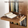 Sikaic Bookshelf Sikaic 360° Rotating Bookshelf with Hidden Desk Walnut color Walnut color / Engineered Wood / Mid-Century Modern