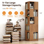 Sikaic Bookshelf Sikaic 360° Rotating Bookshelf with Hidden Desk Walnut color Walnut color / Engineered Wood / Mid-Century Modern